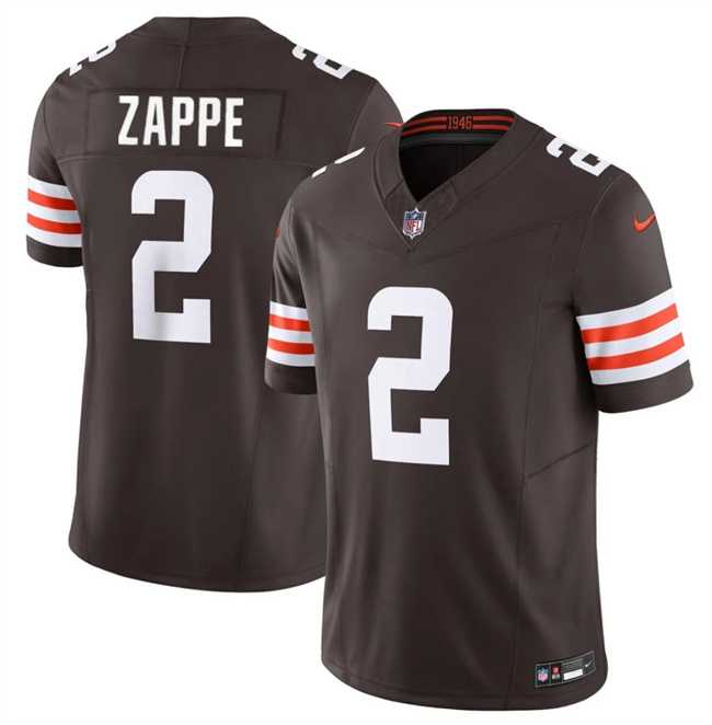 Men & Women & Youth Cleveland Browns #2 Bailey Zappe Brown 2024 F.U.S.E. Vapor Limited Stitched Jersey